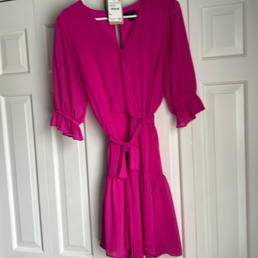 Halogen “”wildflower pink” dress;size Medium;includes original tags/extra button